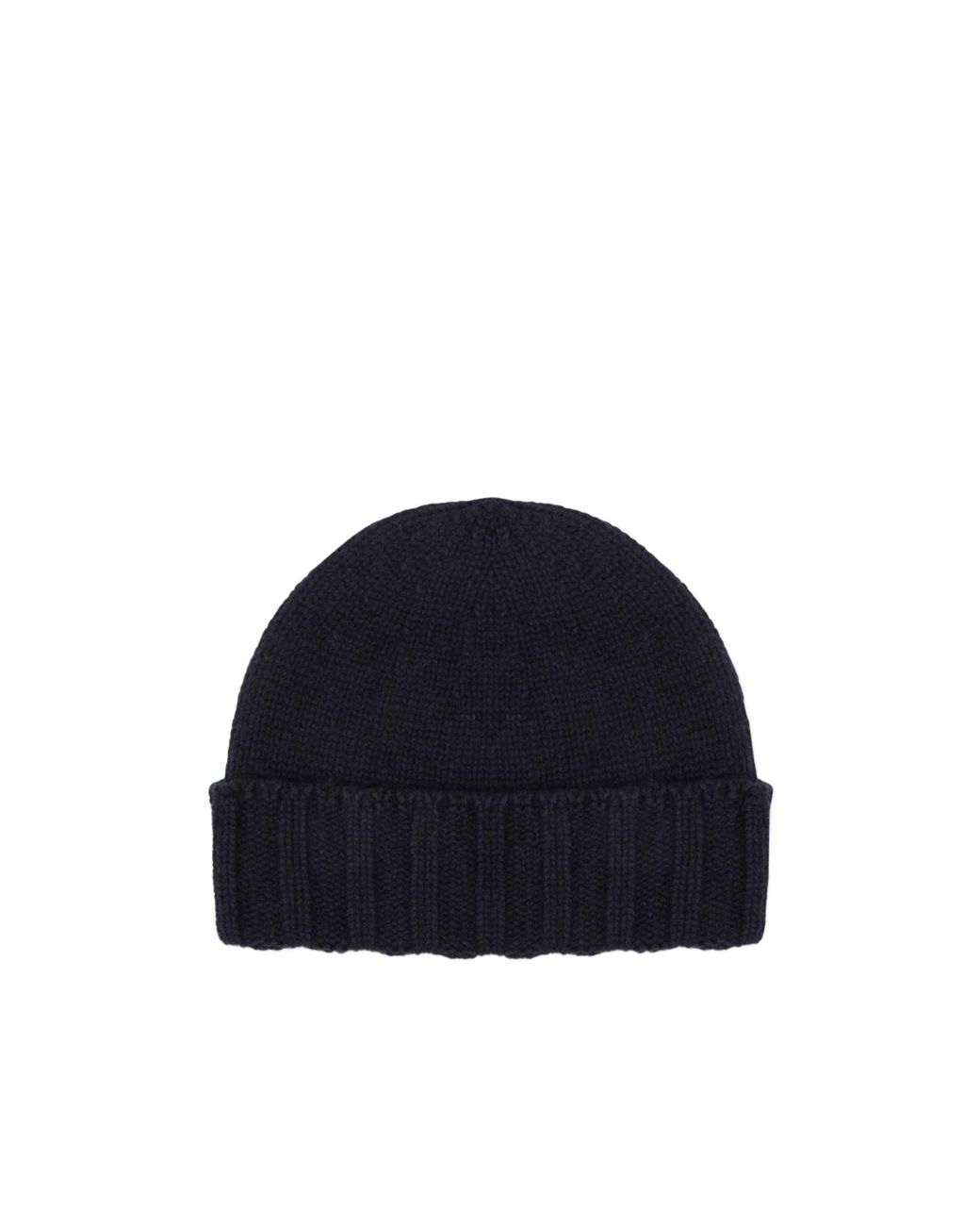 Drumohr Blue Ribbed Knit Hat for men