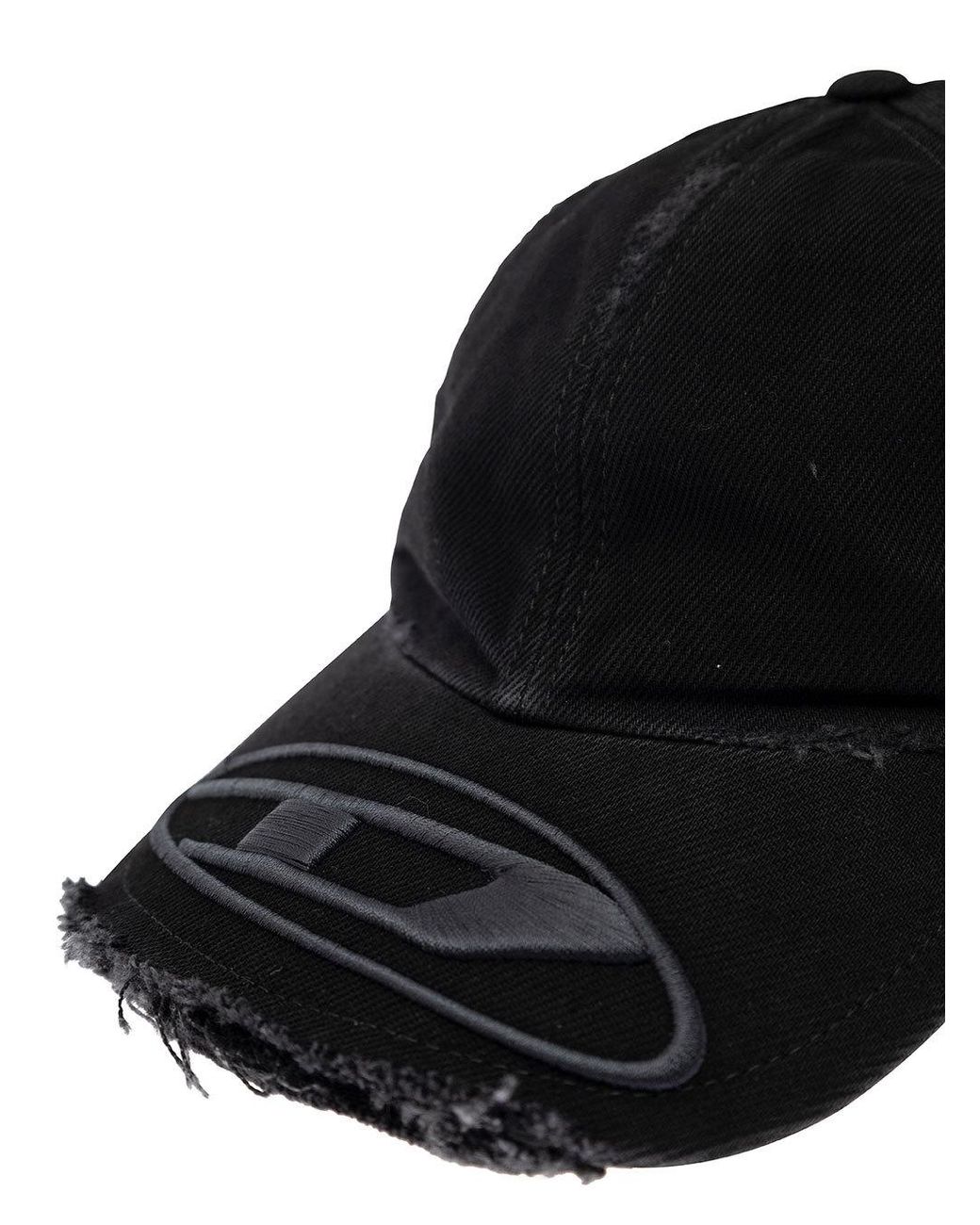 DIESEL Black C-Jarl Logo-Patch Cotton Cap for men