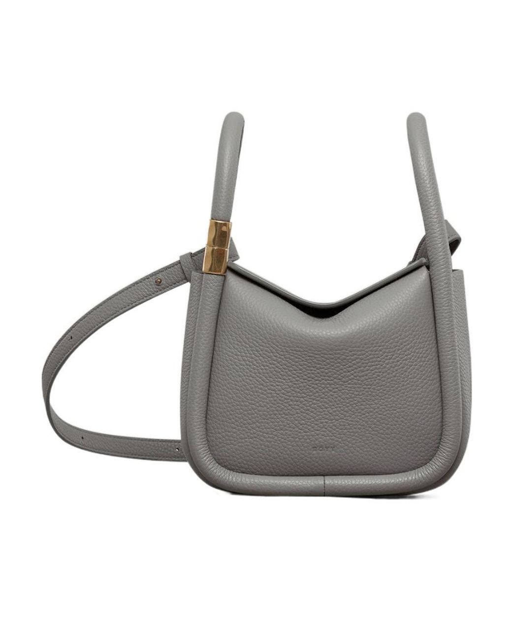 Boyy Gray Double Handle Shoulder Bag