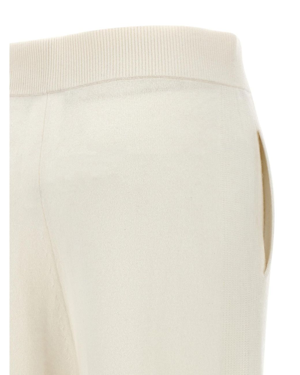 Max Mara White Wide-Leg Wide-Leg Knit Pants