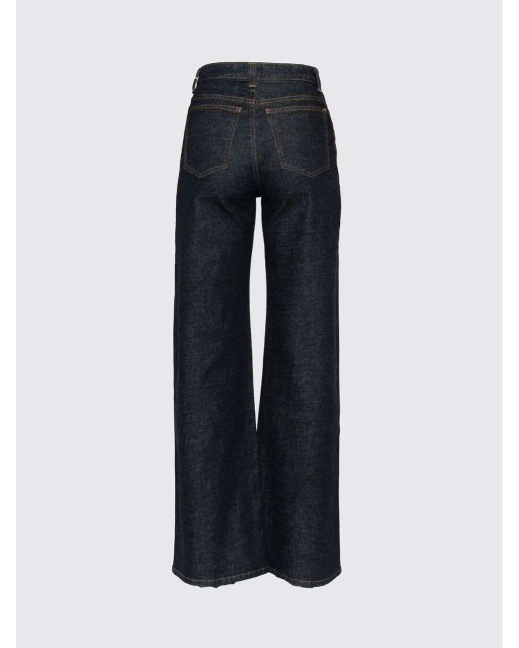 Khaite Blue Dane High Waisted Wide-Leg Jeans