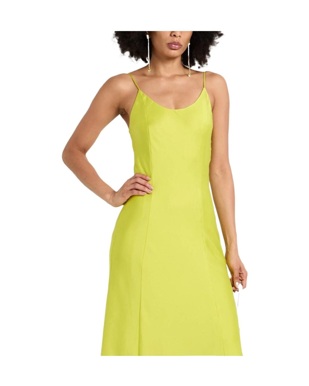 Rag & Bone Yellow Satin Halter Dress
