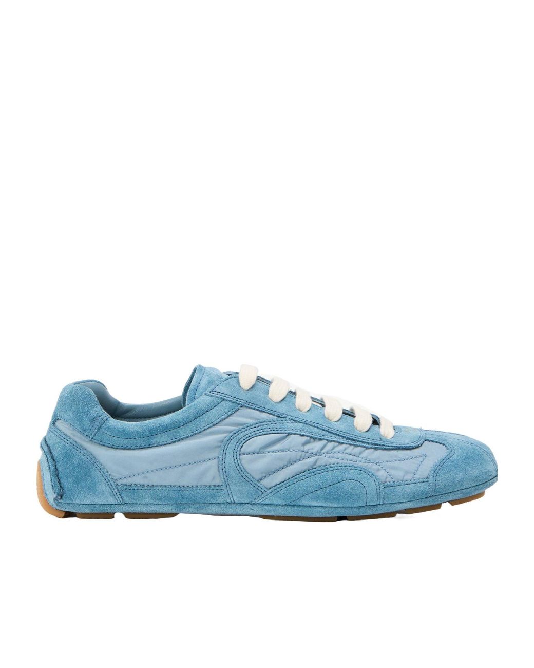 Prada Blue Nylon Low-Top Sneakers