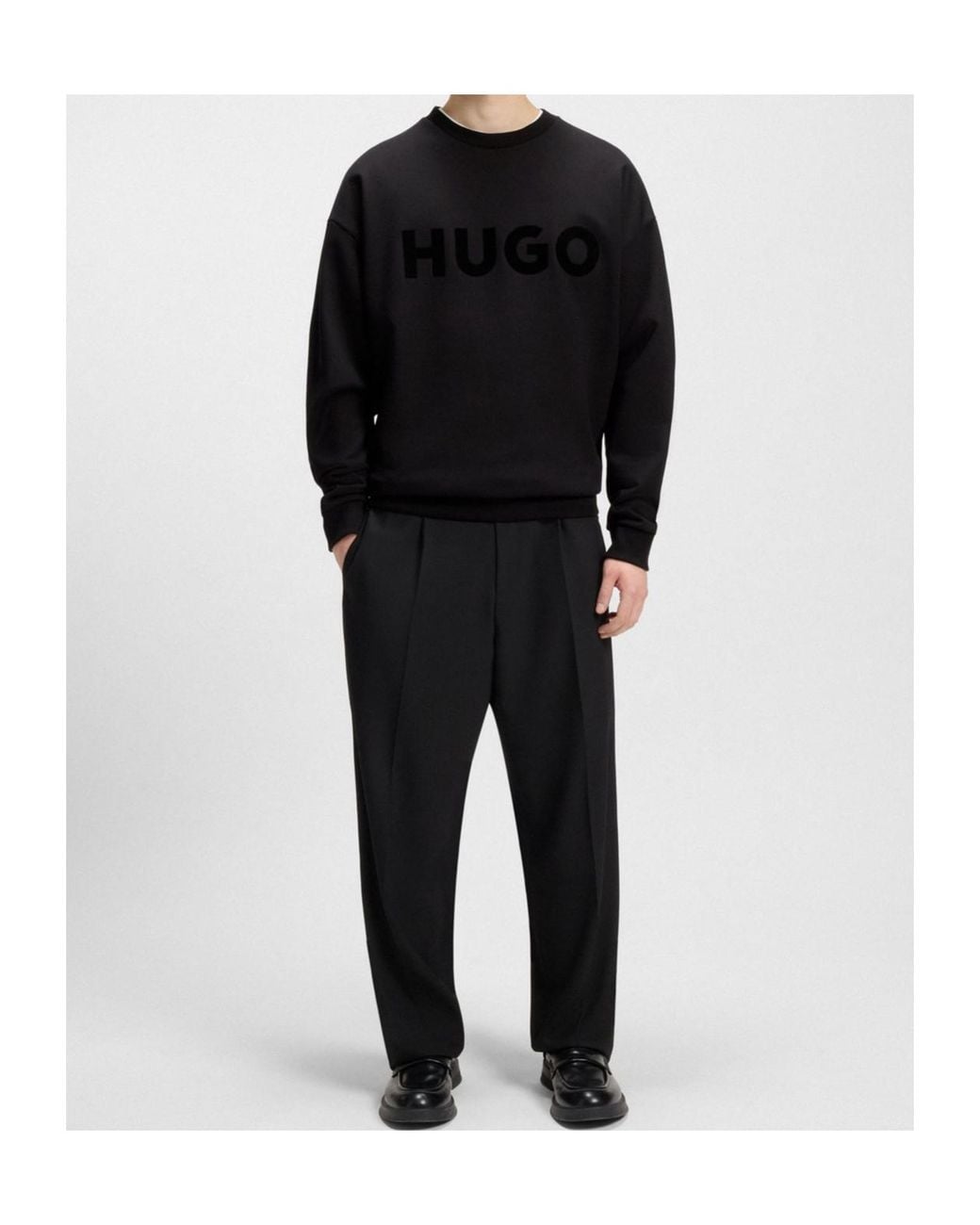 Boss Black Hugo Oversized-Fit Crewneck Sweatshirt for men