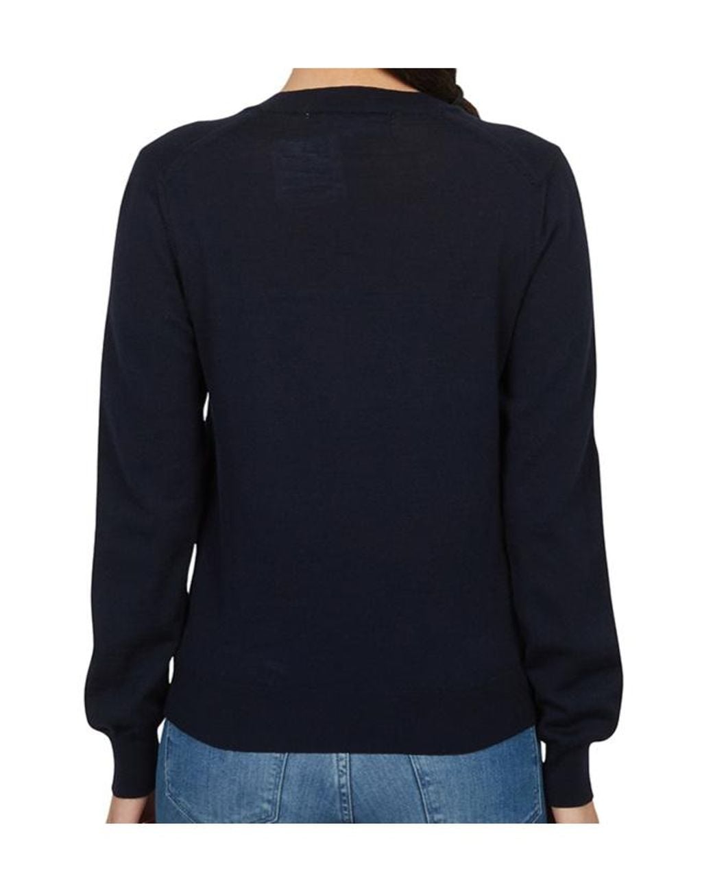 COMME DES GARÇONS PLAY Blue Long Sleeve Sweater