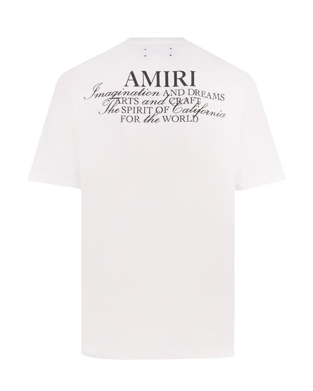 Amiri White Logo Printed Crewneck T-Shirt for men