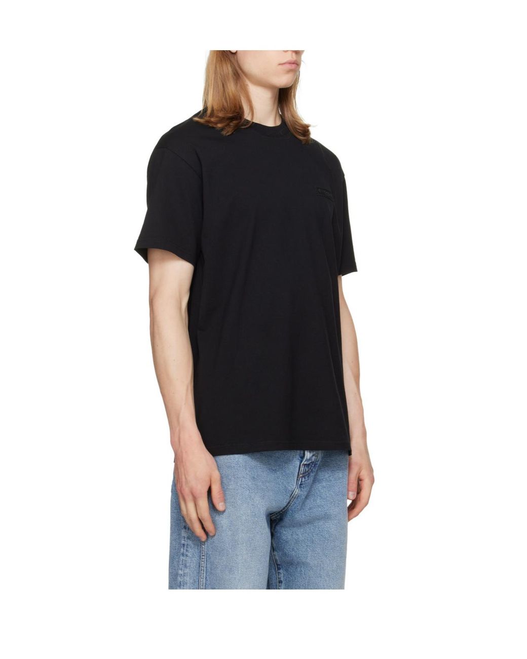 Givenchy Black Logo Patch Crewneck T-Shirt for men