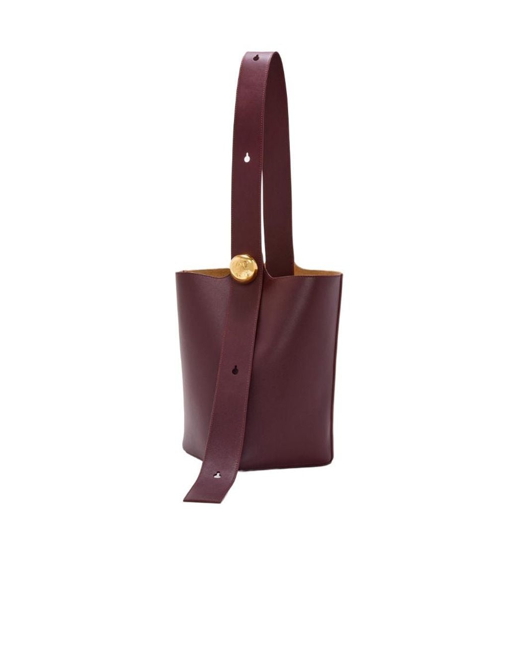Loewe Red Medium Pebble Bucket Bag