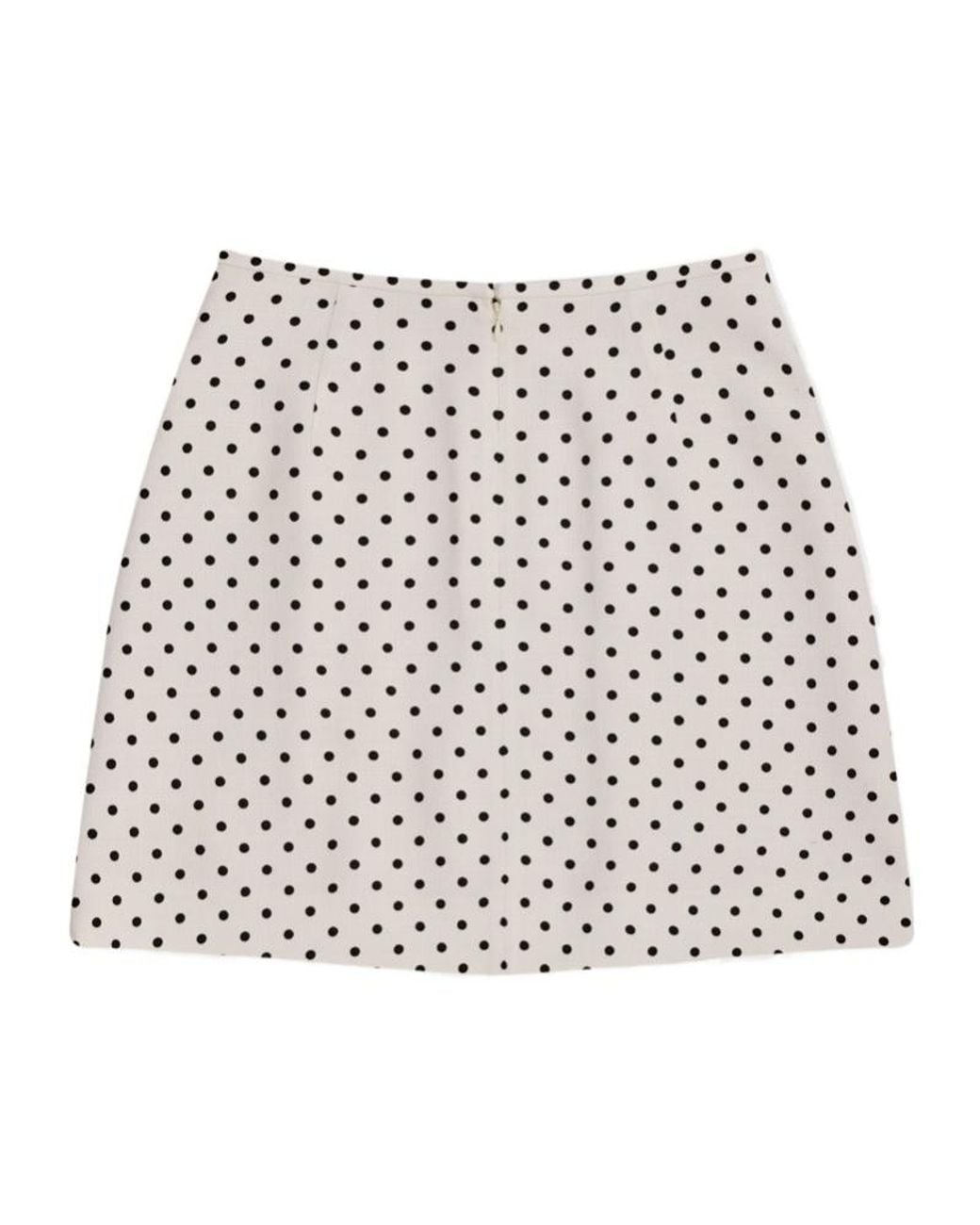 Valentino Natural Polka Dot Printed Mini Skirt