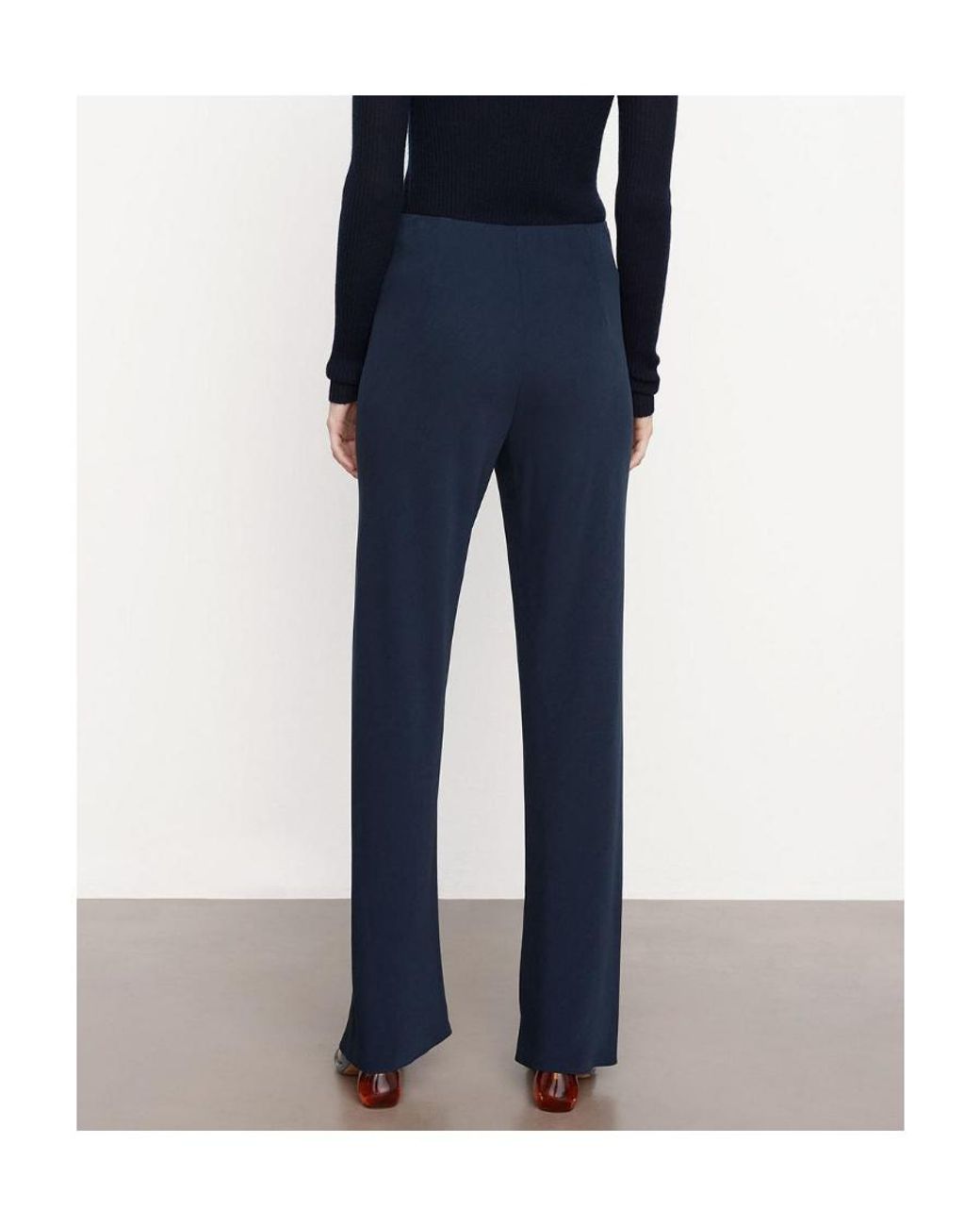 Vince Blue High Waist Bias Pants