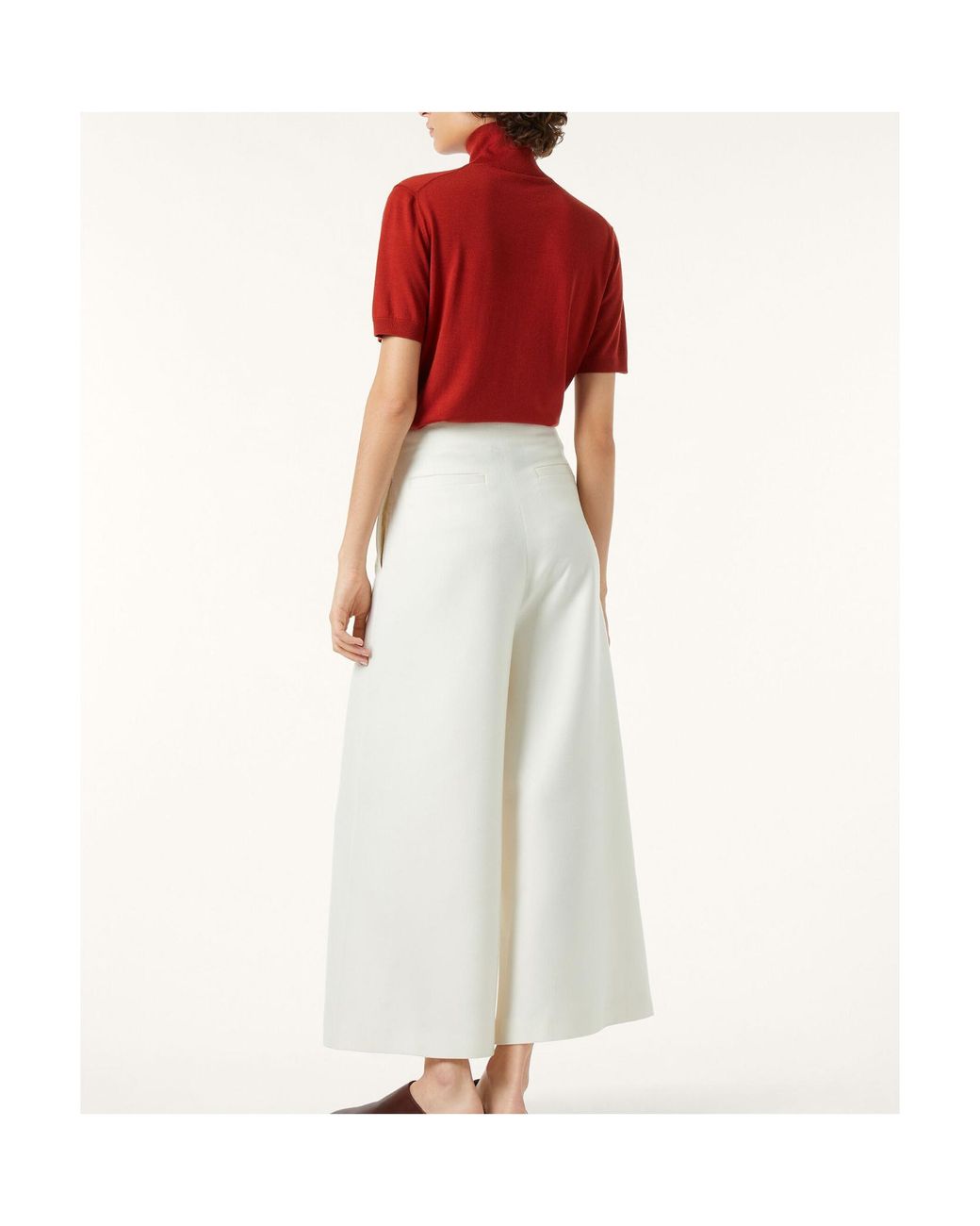 Loro Piana Red Short-Sleeved Turtleneck Sweater