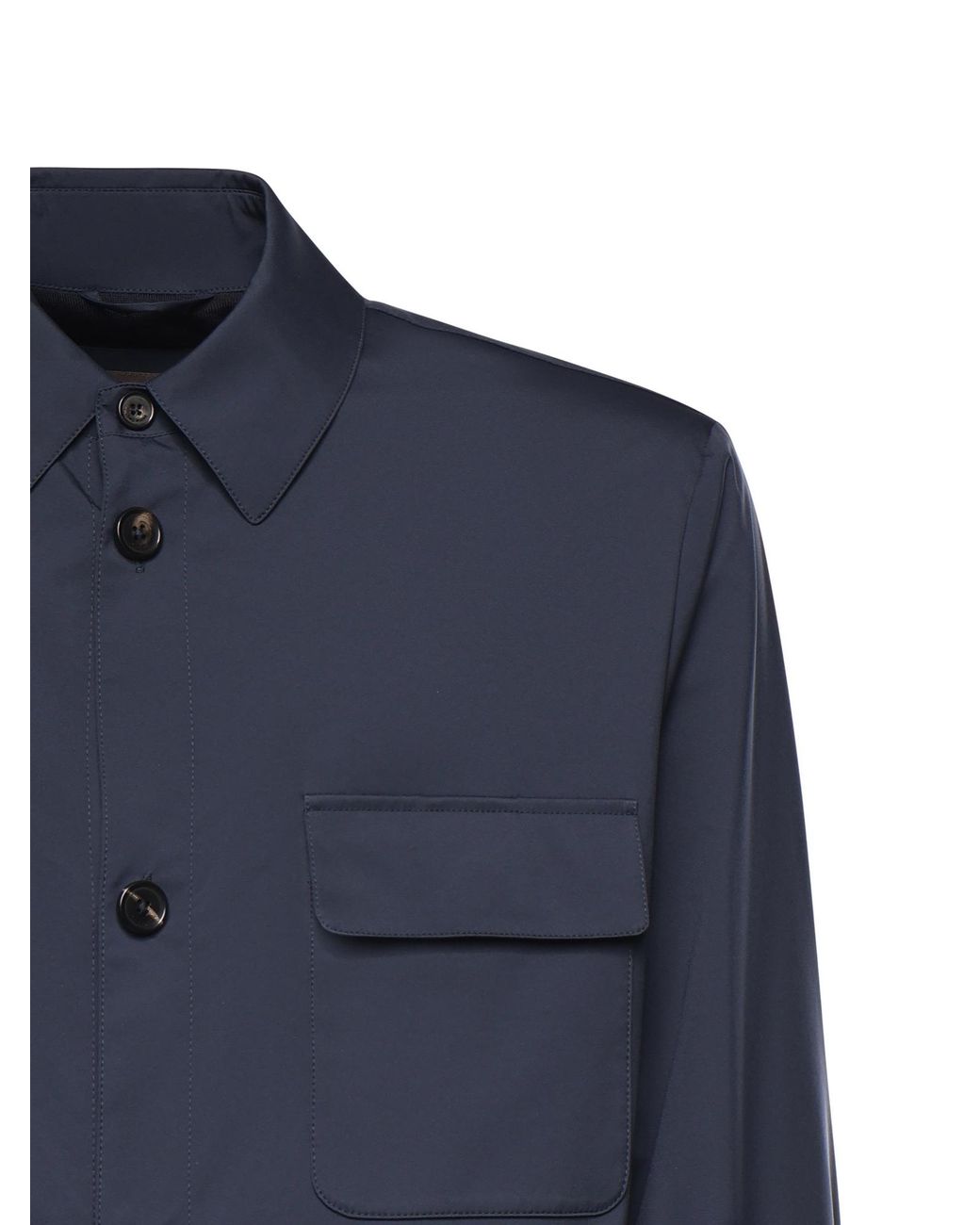 Loro Piana Blue Buttonned Pocket Jacket for men
