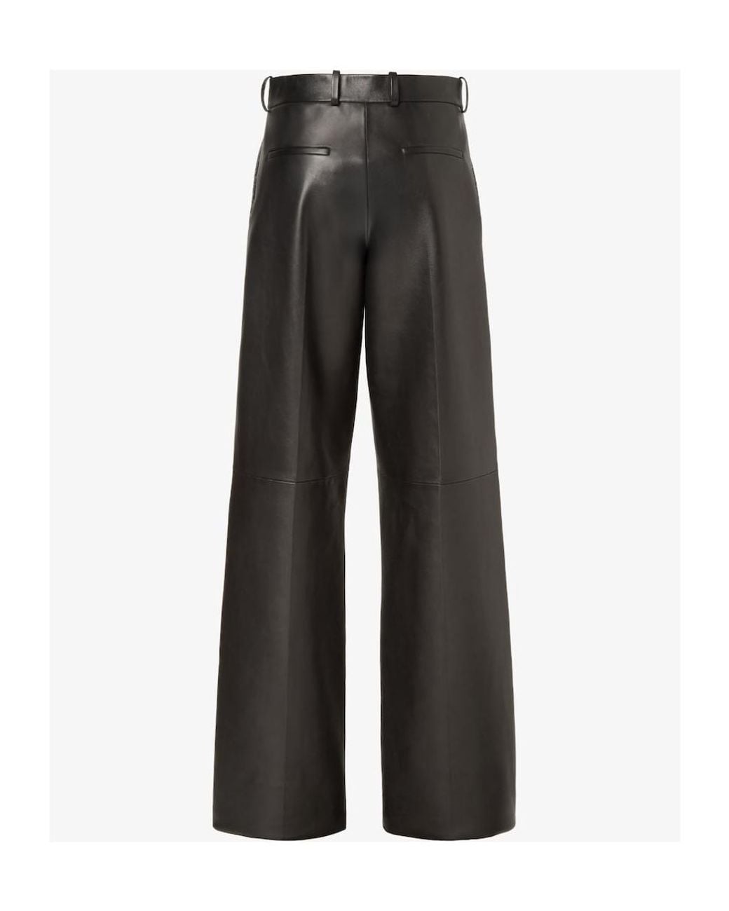 Fendi Gray Nappa Leather Pants