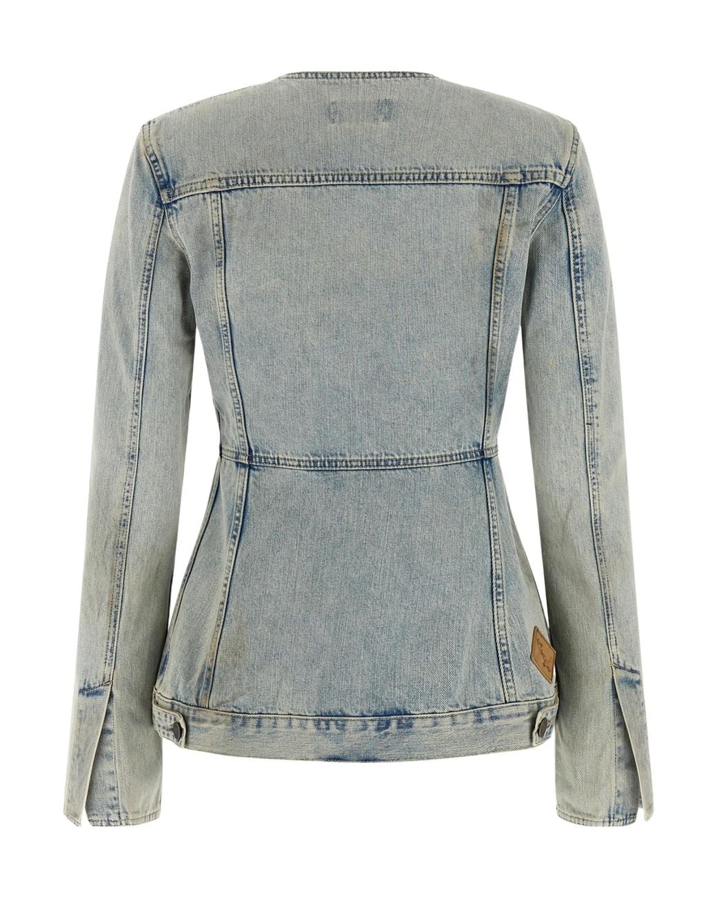 Haikure Blue Temple Fitted Denim Jacket