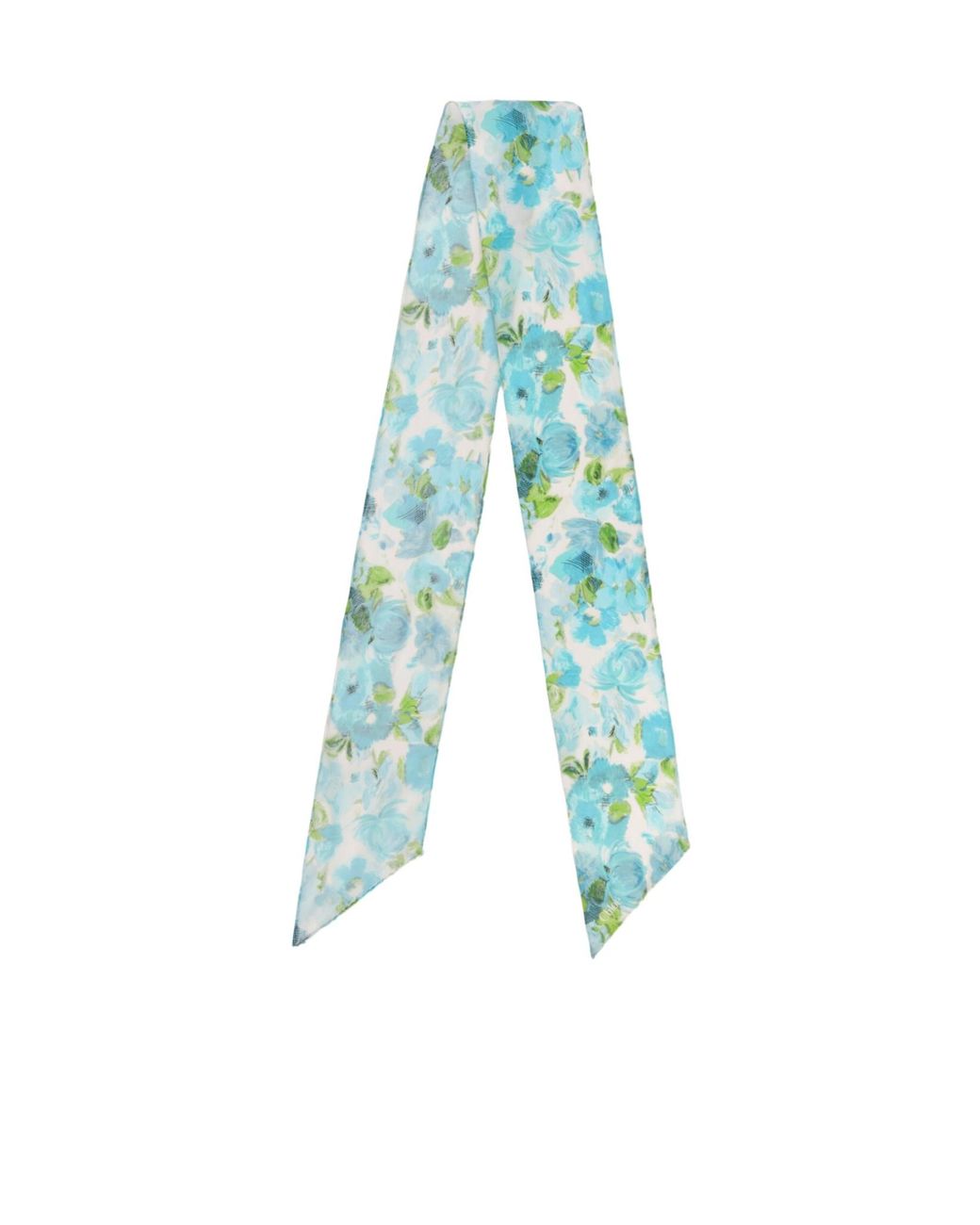 Chloé Blue Printed Silk Scarf