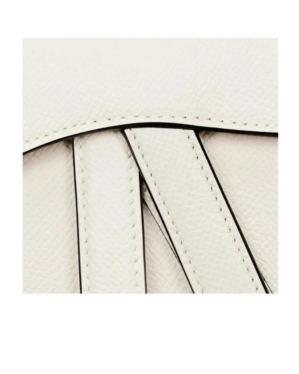 Dior White Mini Saddlebag With Strap