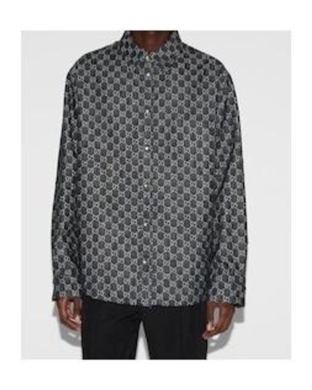 Gucci Black Reversible Long-Sleeve Denim Shirt for men