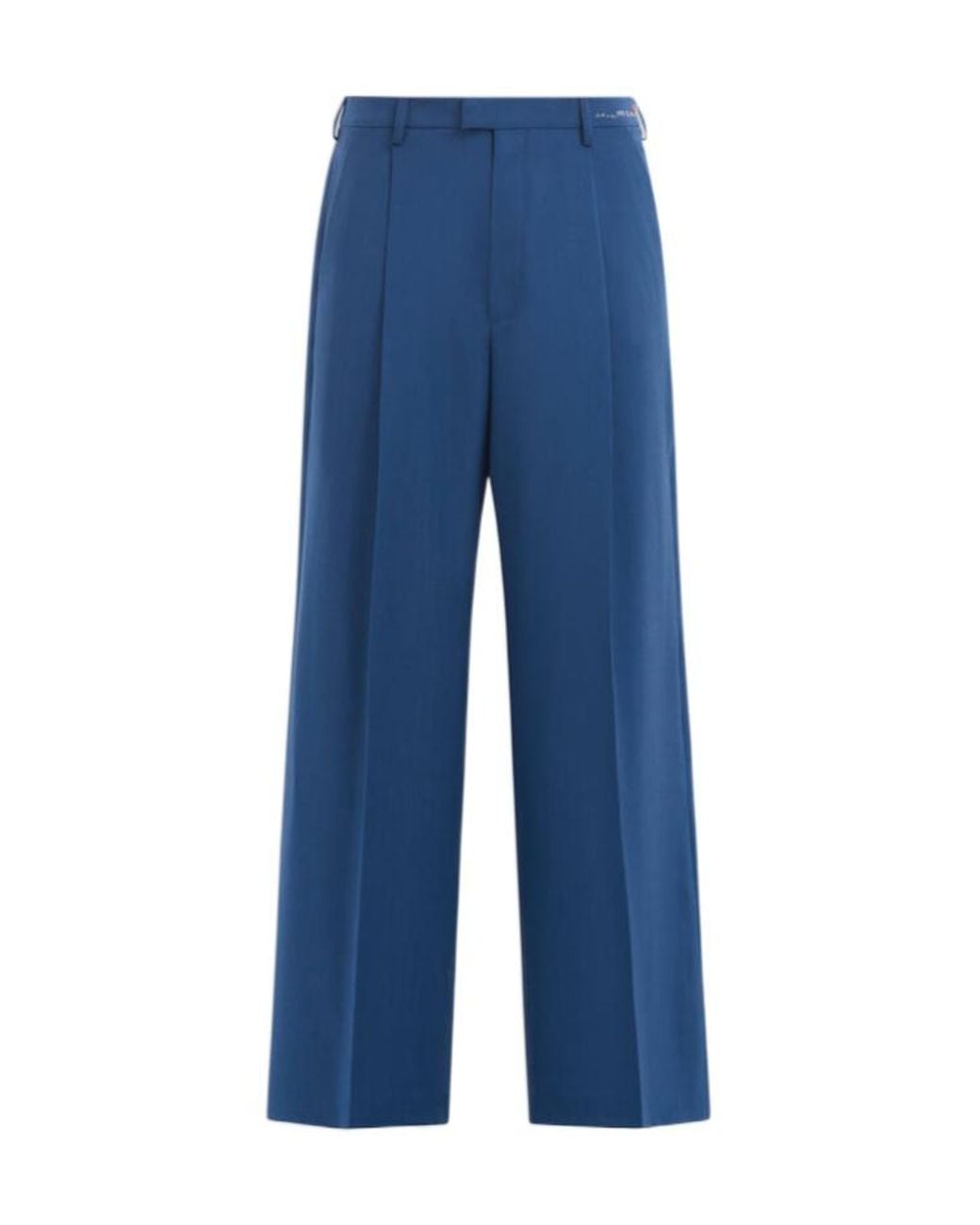 Marni Blue Wool-Mohair Trousers With Pleats for men