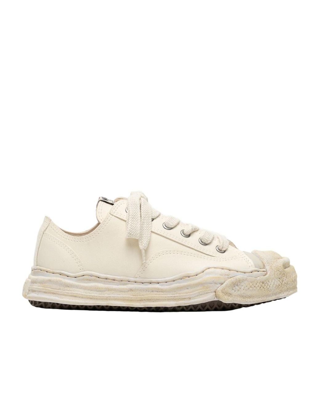 Maison Mihara Yasuhiro White Distressed Low-Top Sneakers for men