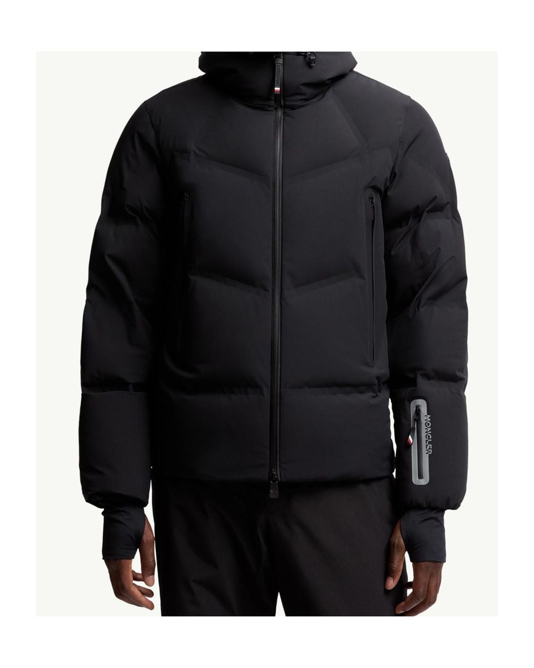 Moncler Black Angren Hooded Insulated Ski Jacket for men
