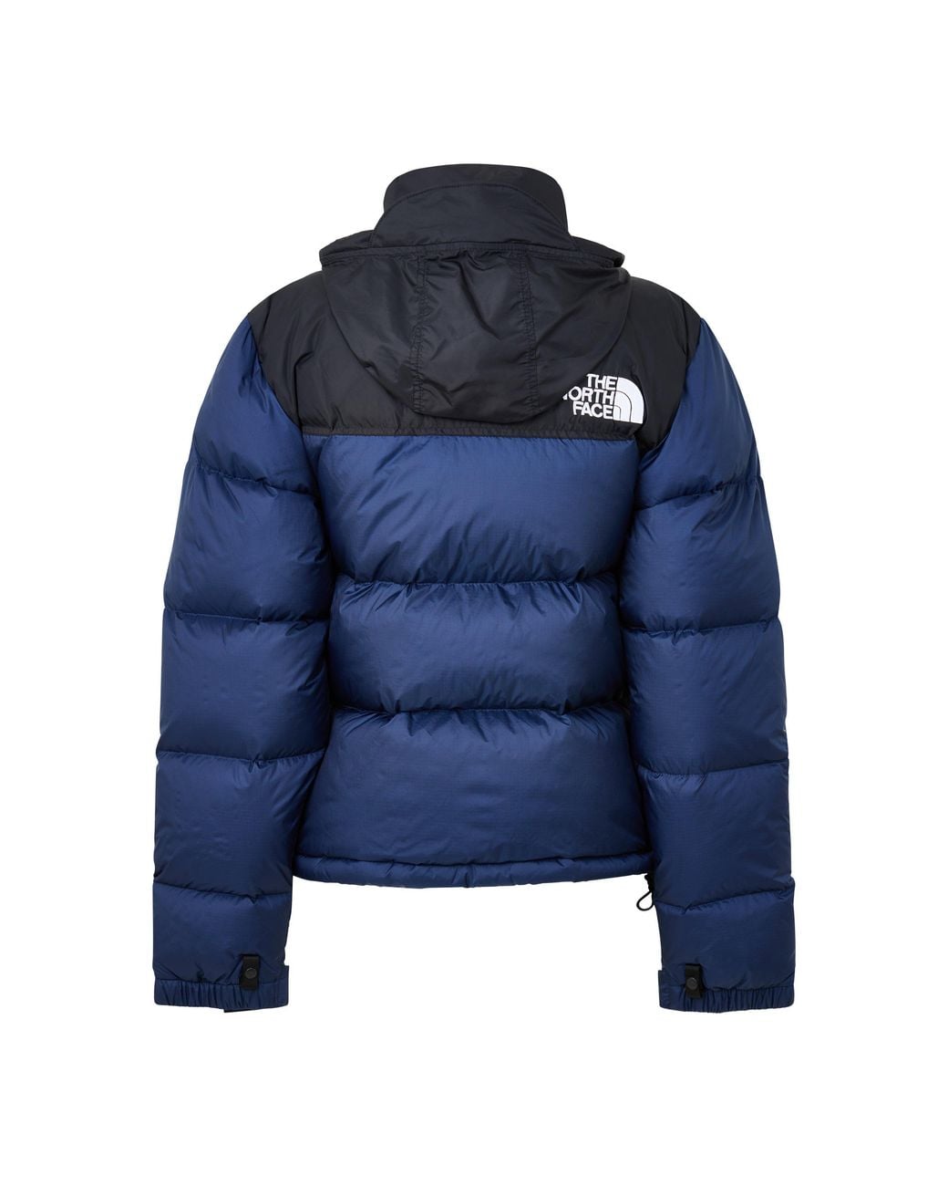 The North Face Blue Retro Nuptse Water Resistant Goose Down Short Puffer Jacket