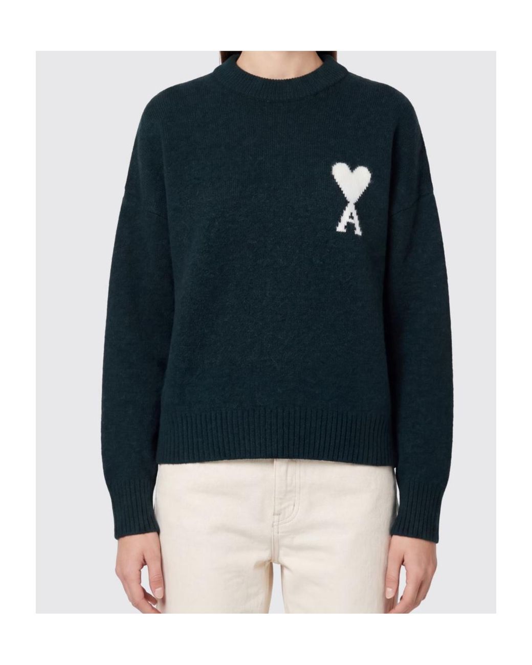 AMI Black Ami De Coeur Sweater