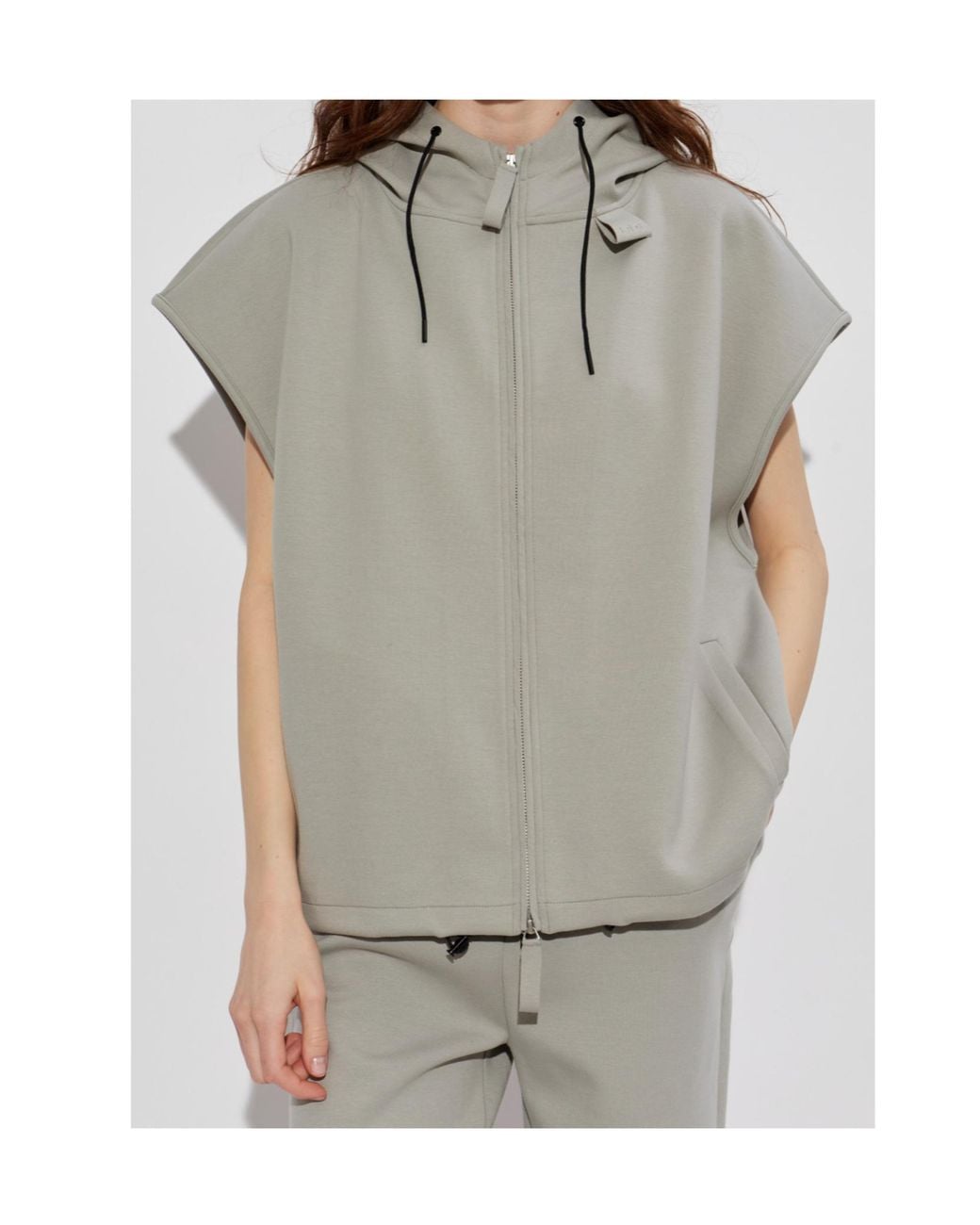 IRO Gray Zipper Sweatshirt