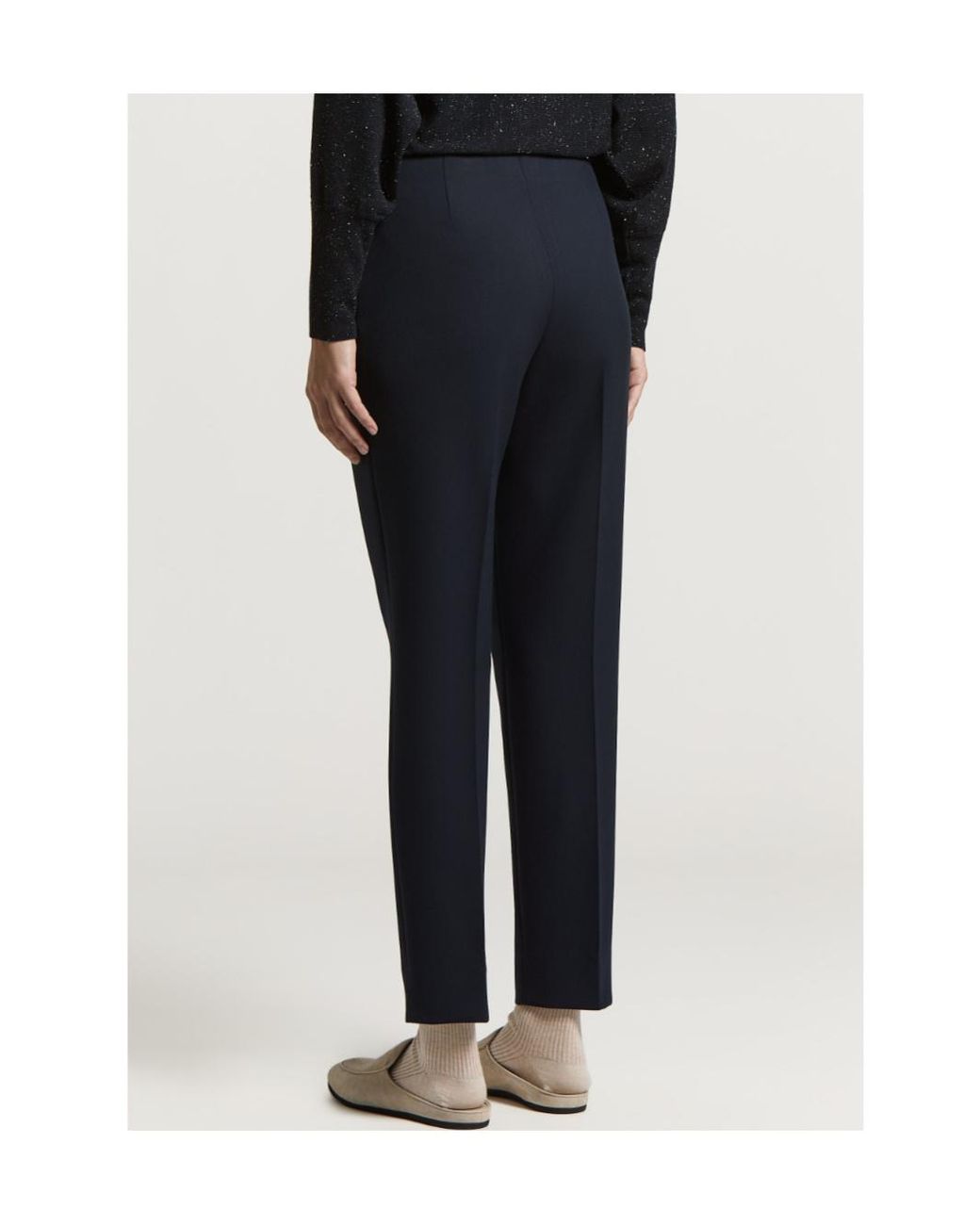 Peserico Black Bistrech Compact Trousers