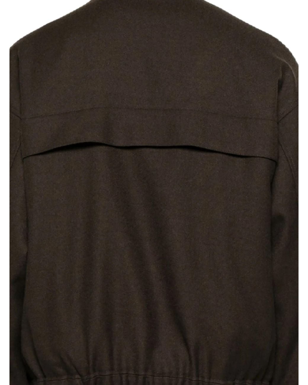 AMI Brown Ami Alexandre Mattiussi Elasticated Waist Zipped Windbreaker for men