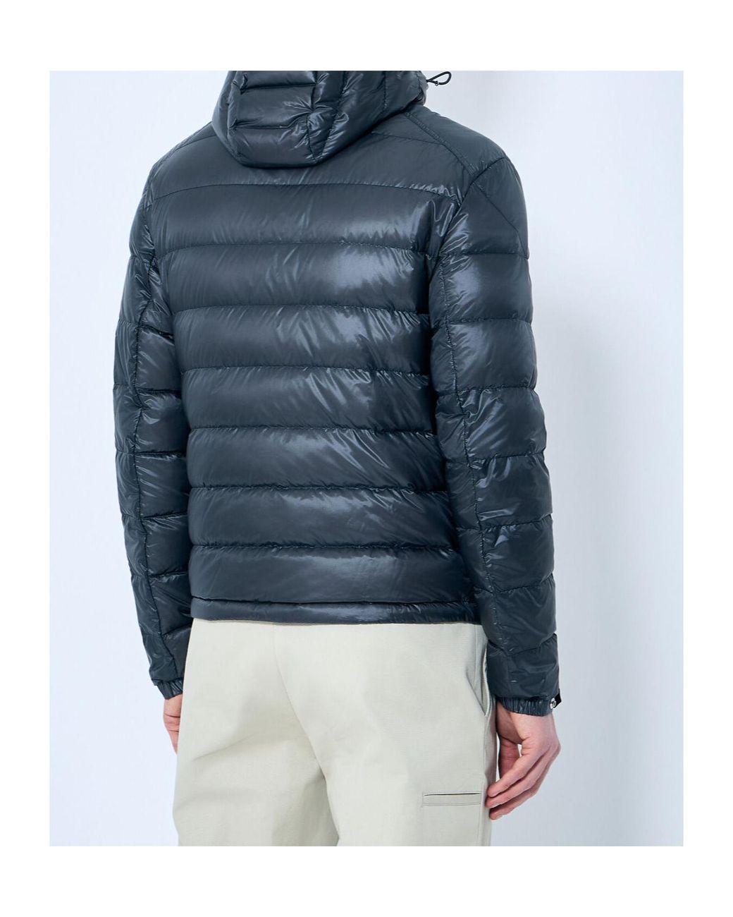 Moncler Blue Gliere Logo Patch Padded Jacket for men