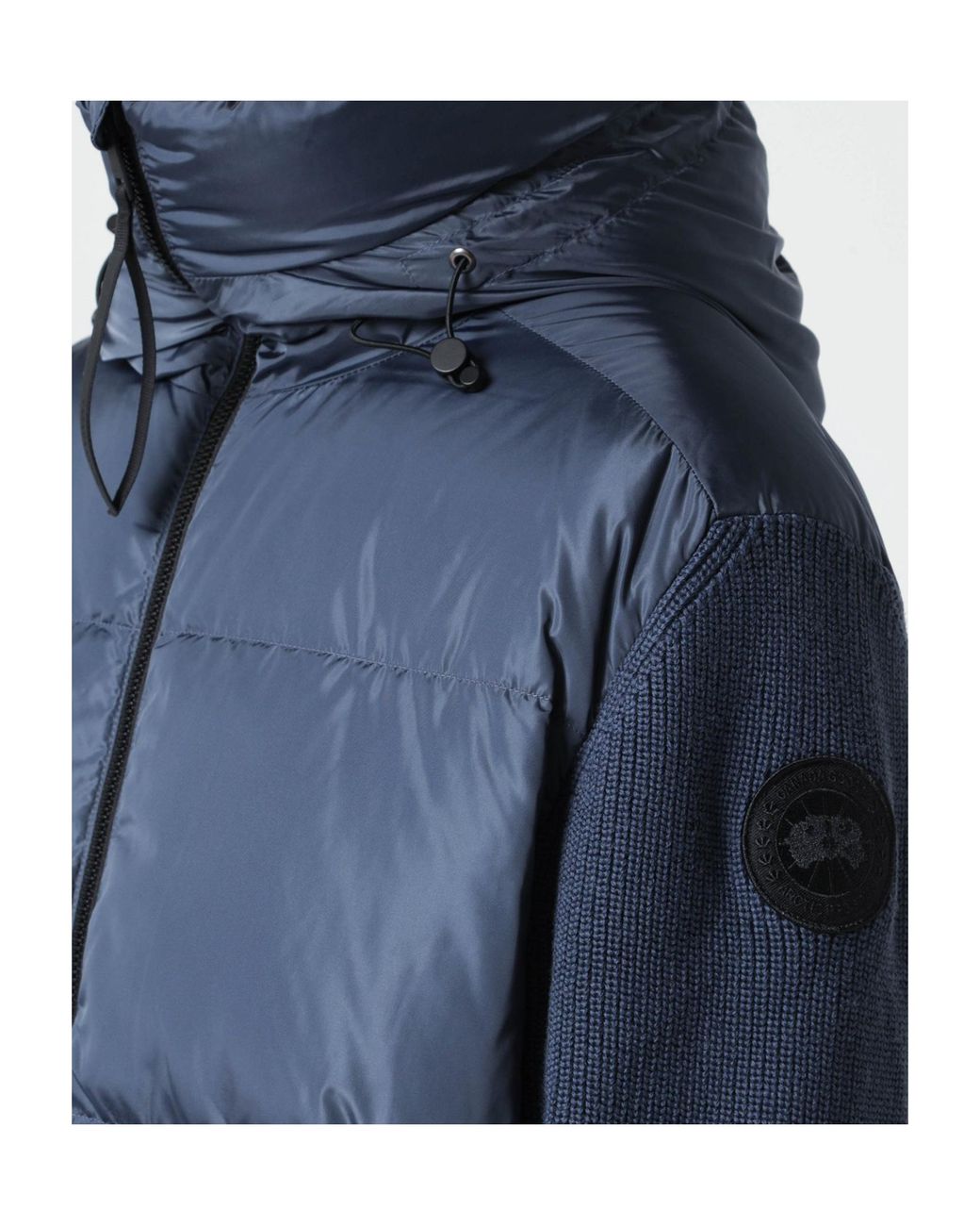 Canada Goose Blue Hybridge Grove Knit Hoodie for men