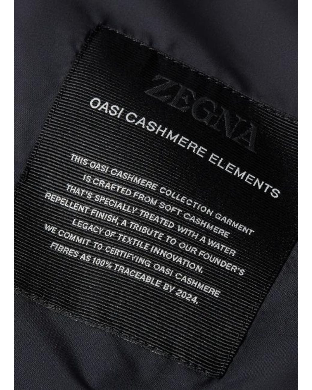 Zegna Blue Elastic Bottom Bomber Jacket for men