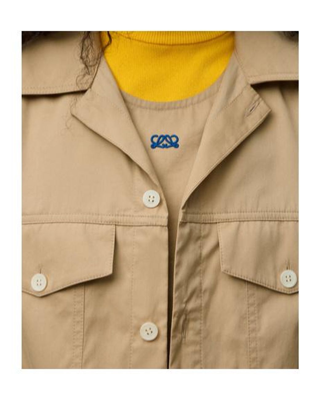 Loewe Natural Button-Up Layered-Effect Dress