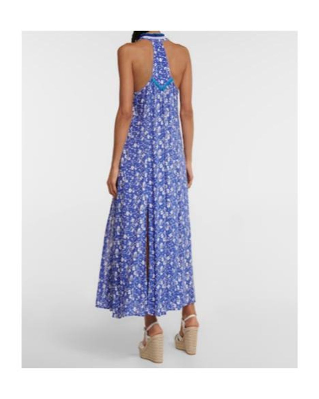 Poupette Blue Nava Floral Maxi Dress