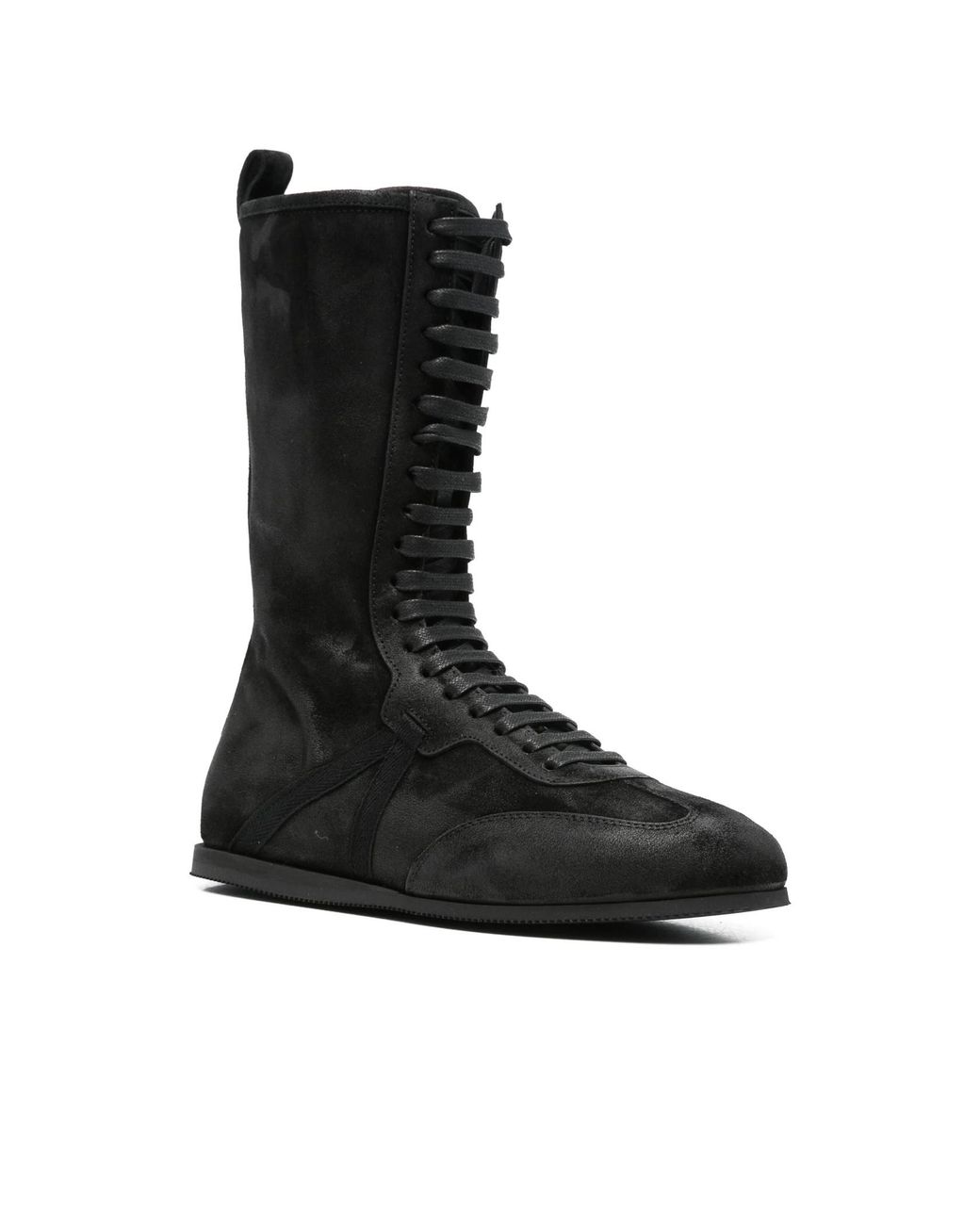 Ann Demeulemeester Black Lace-Up Boots