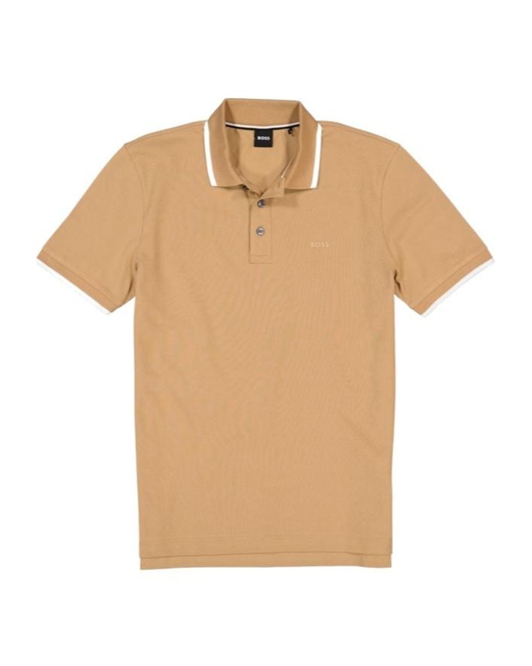 Boss Natural Boss Logo Detailed Polo Shirt for men