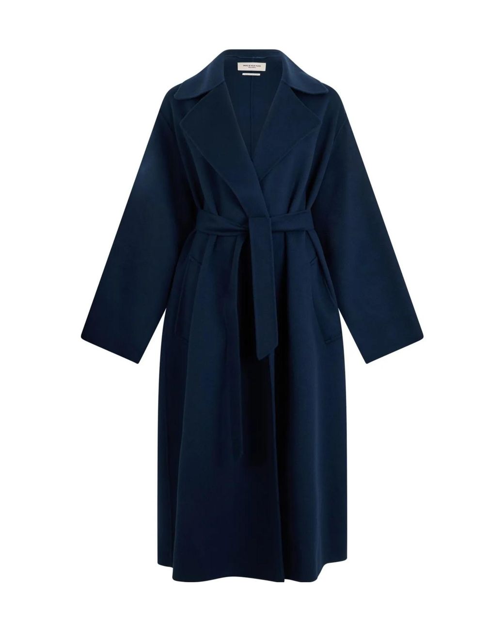 Weekend by Maxmara Blue Operoso Belted Long Coat