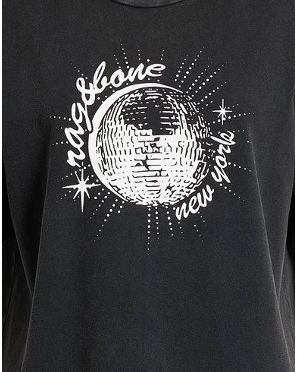 Rag & Bone Black Printed Short-Sleeved T-Shirt