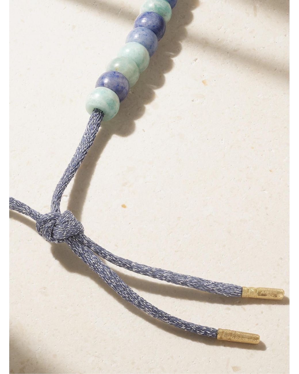 Carolina Bucci White Forte Beads Palma 18-Karat, Amazonite And Agate Necklace