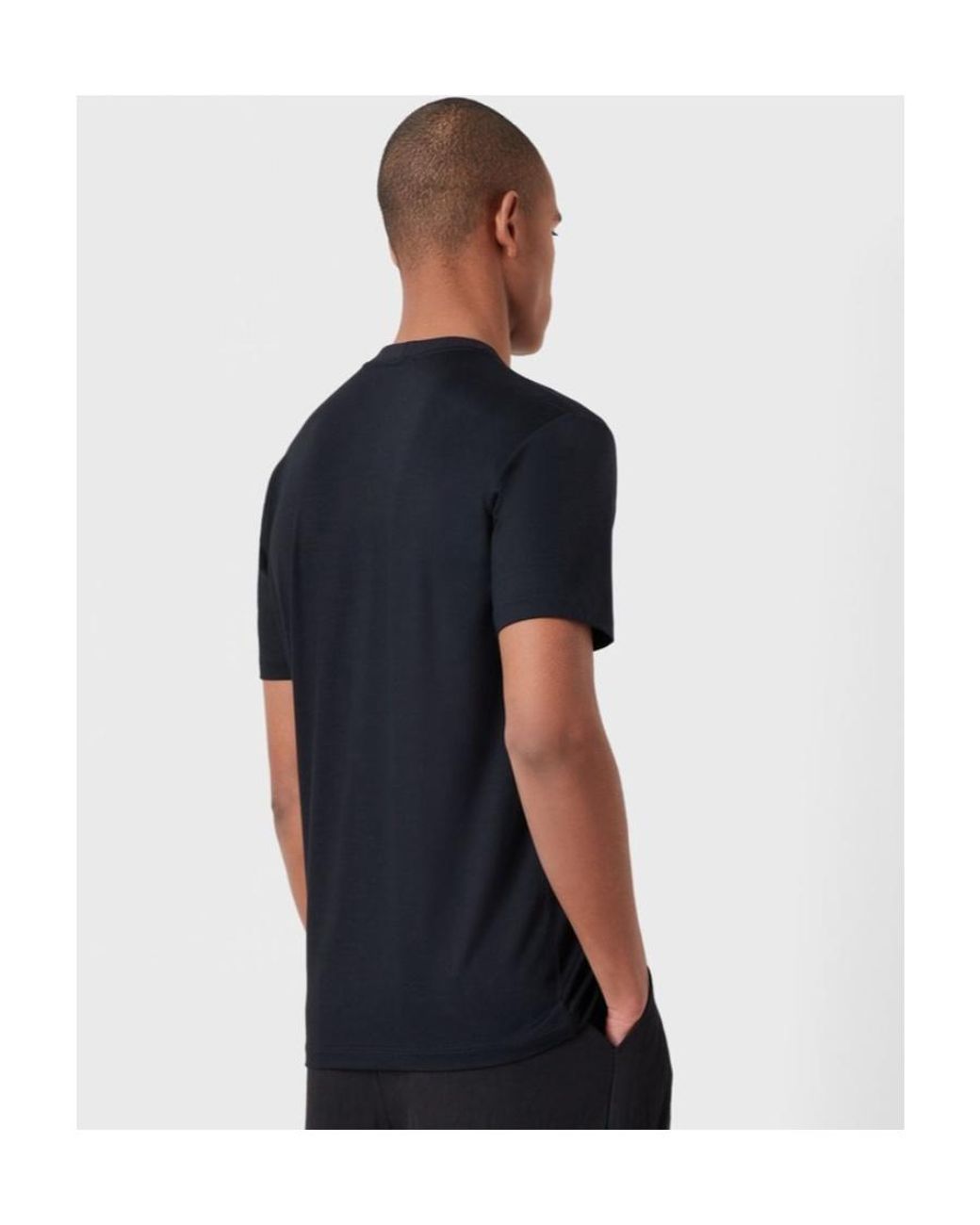 Giorgio Armani Blue Short-Sleeved T-Shirt for men