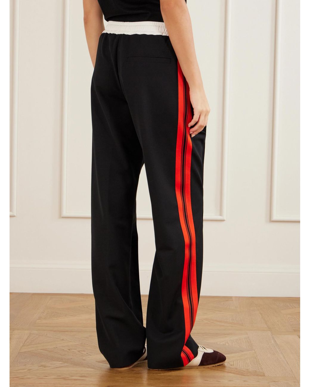 Wales Bonner Black Loose Striped Trousers