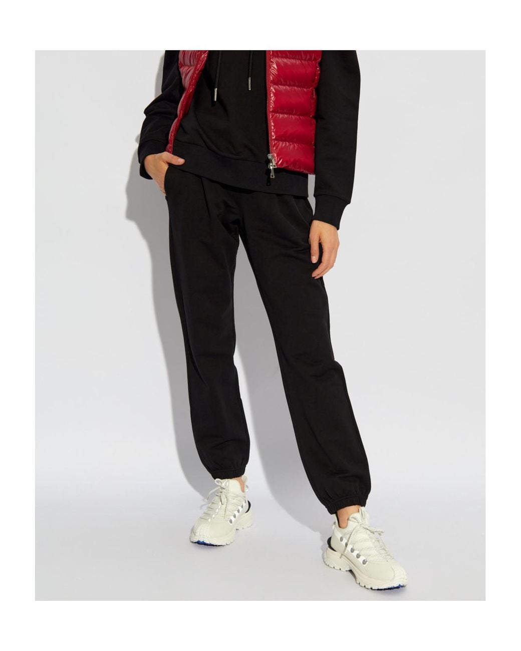 Moncler Black Logo Patch Drawstring Track Pants