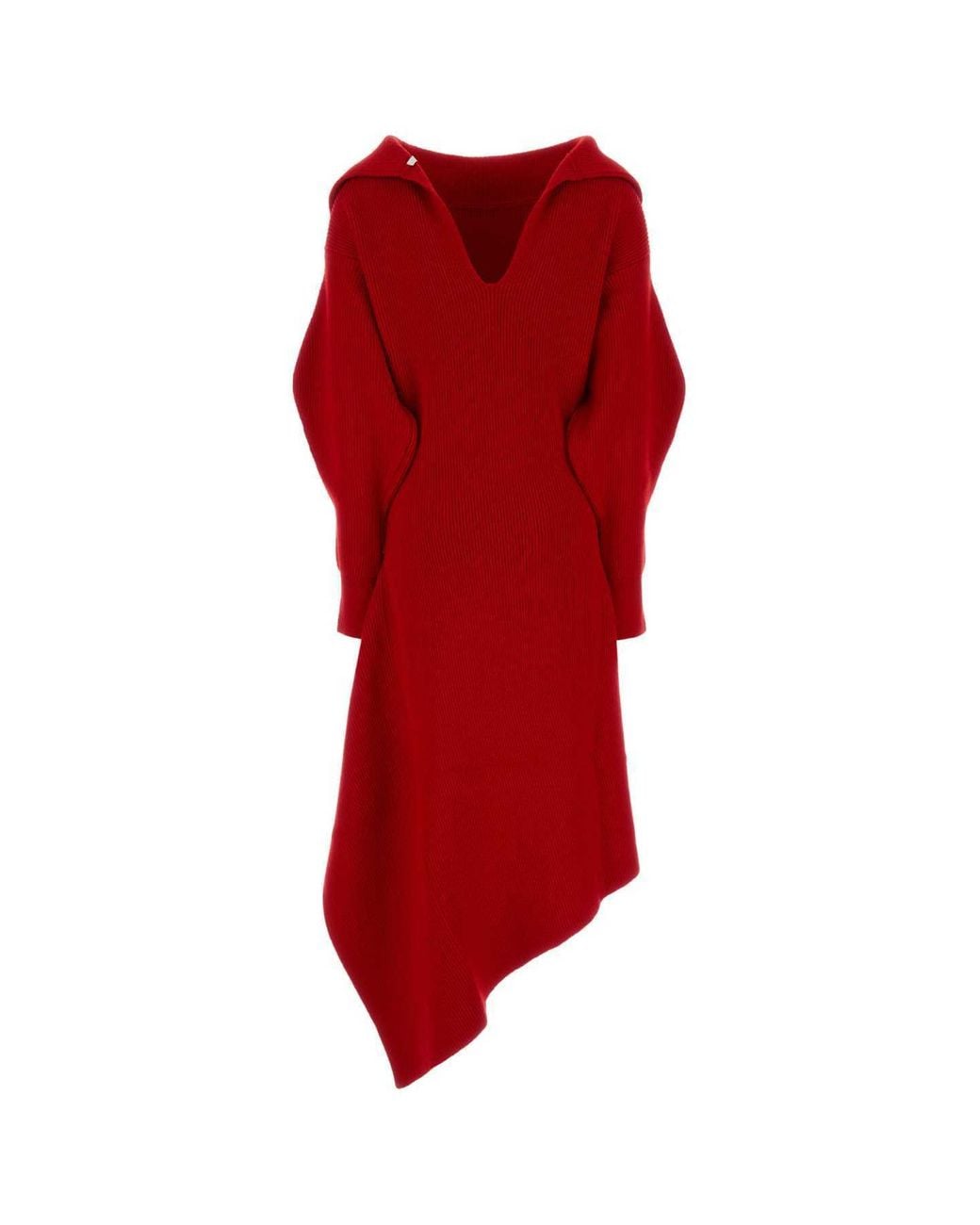 Givenchy Red Slashed Midi Dress