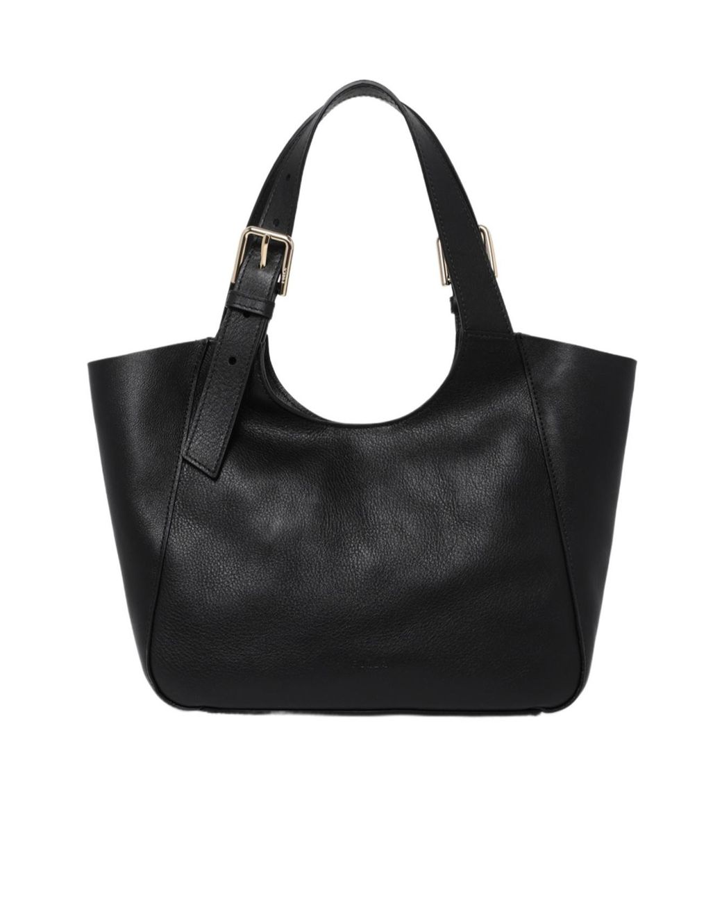 Furla Black Buckled Handle Shoulder Bag