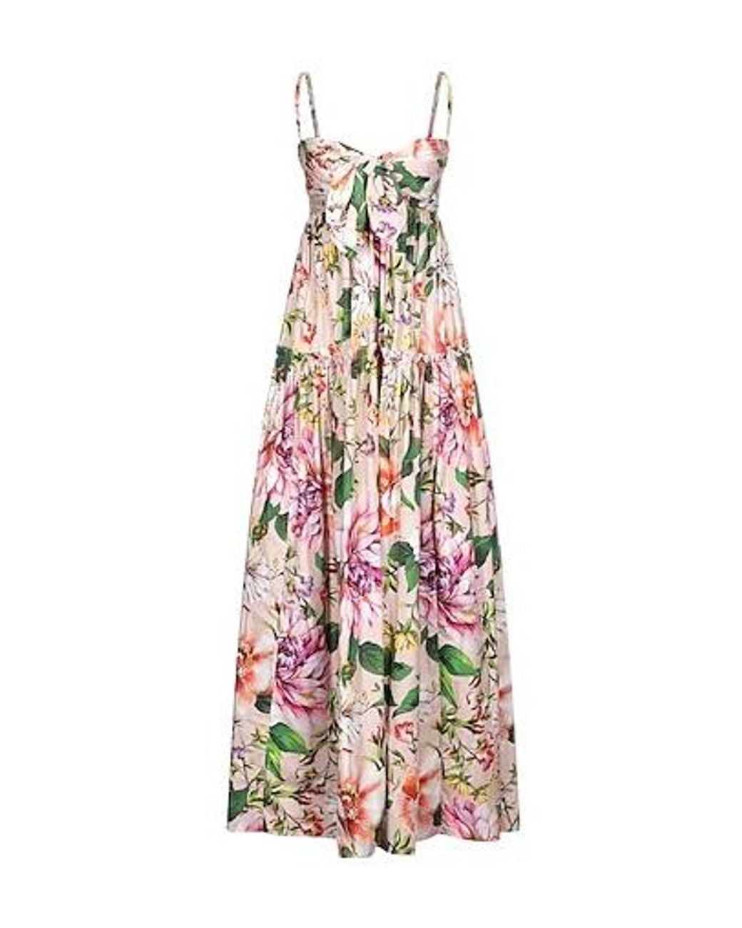 Dolce & Gabbana White Sleeveless Floral Print Dress