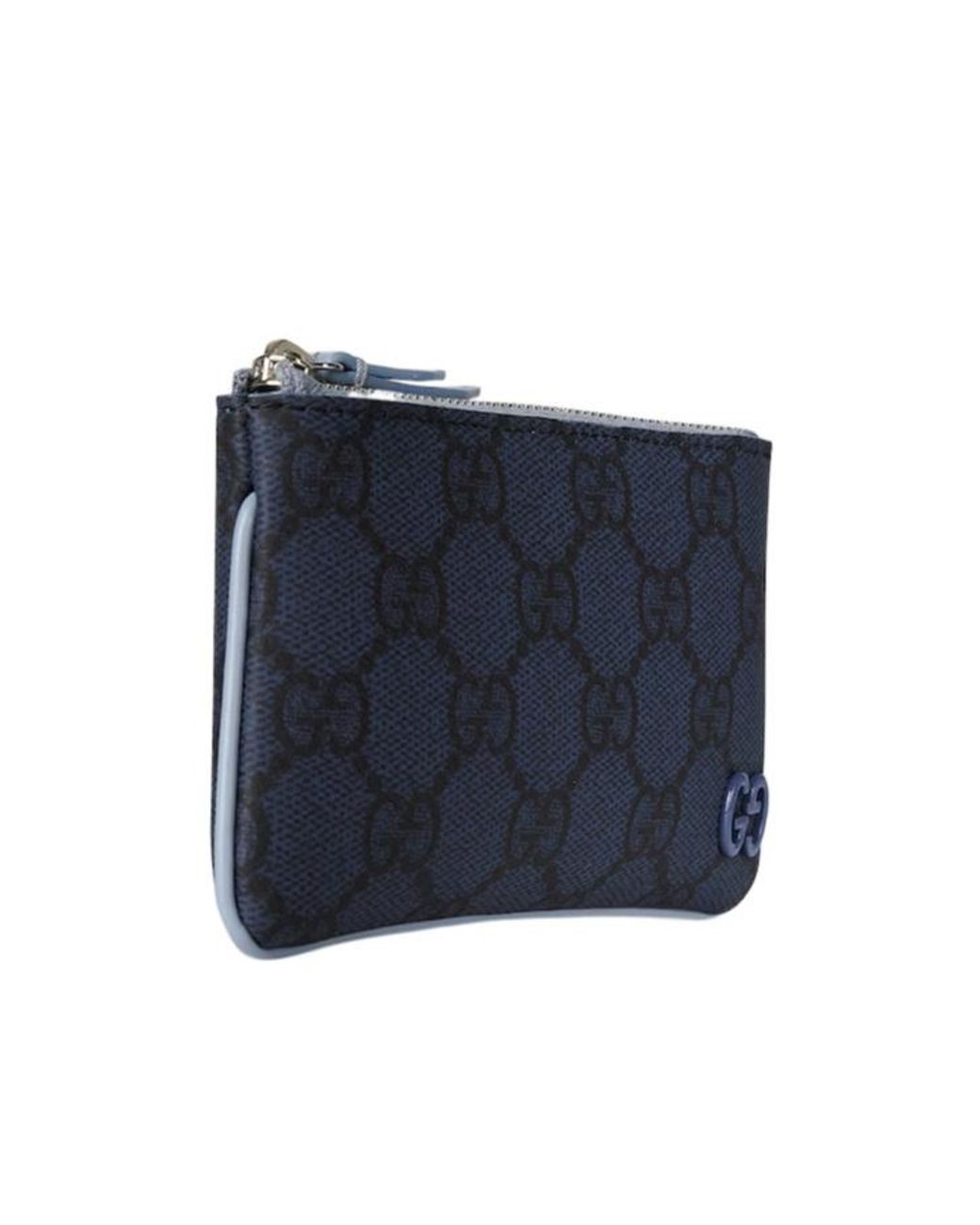 Gucci Blue Dusty Trim Key Pouch for men