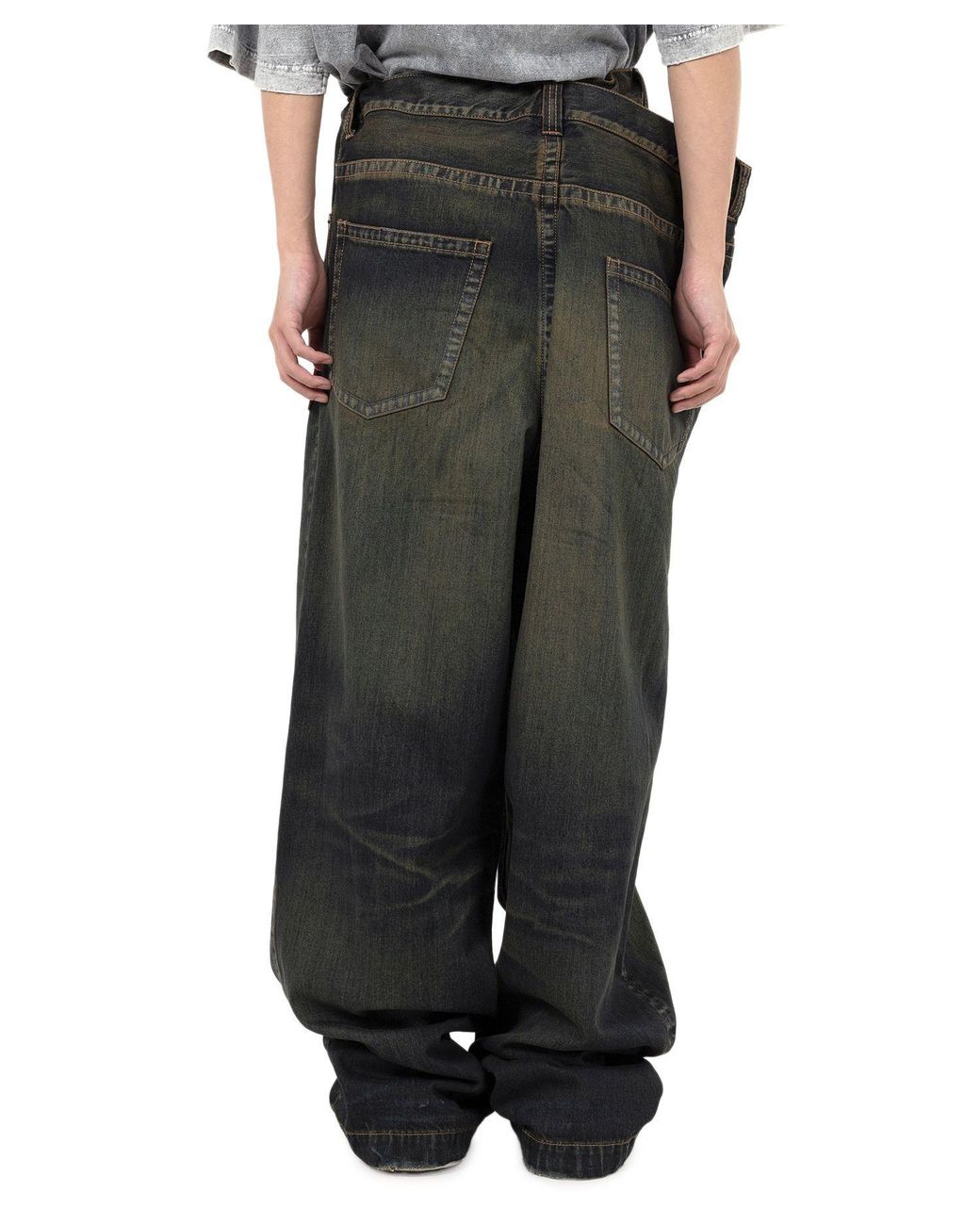 Maison Mihara Yasuhiro Black Layered Jeans for men