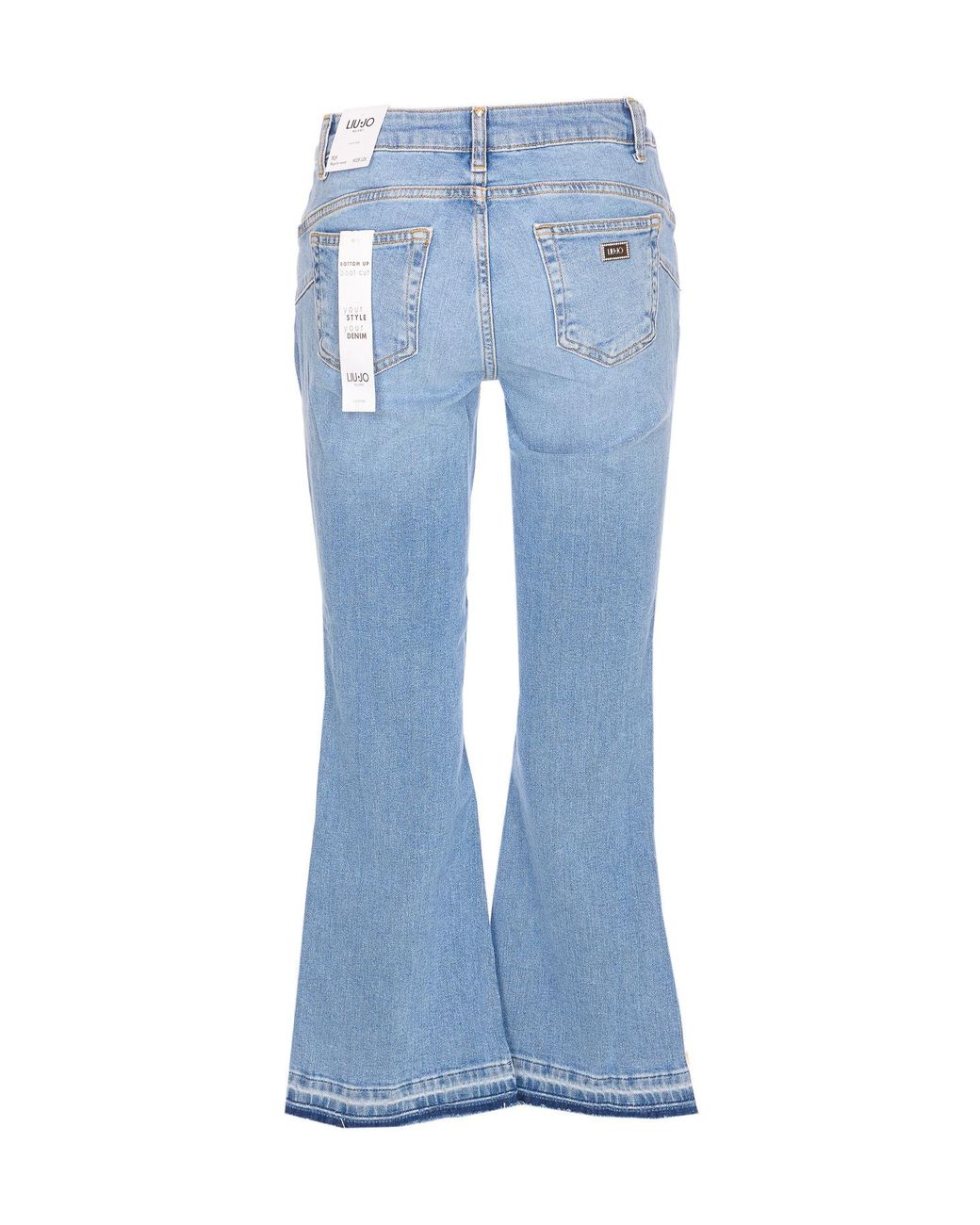 Liu Jo Blue Logo Patch Flared Jeans