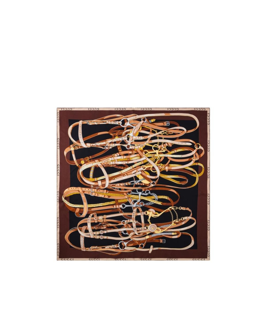 Gucci Multicolor Belt-Print Scarf