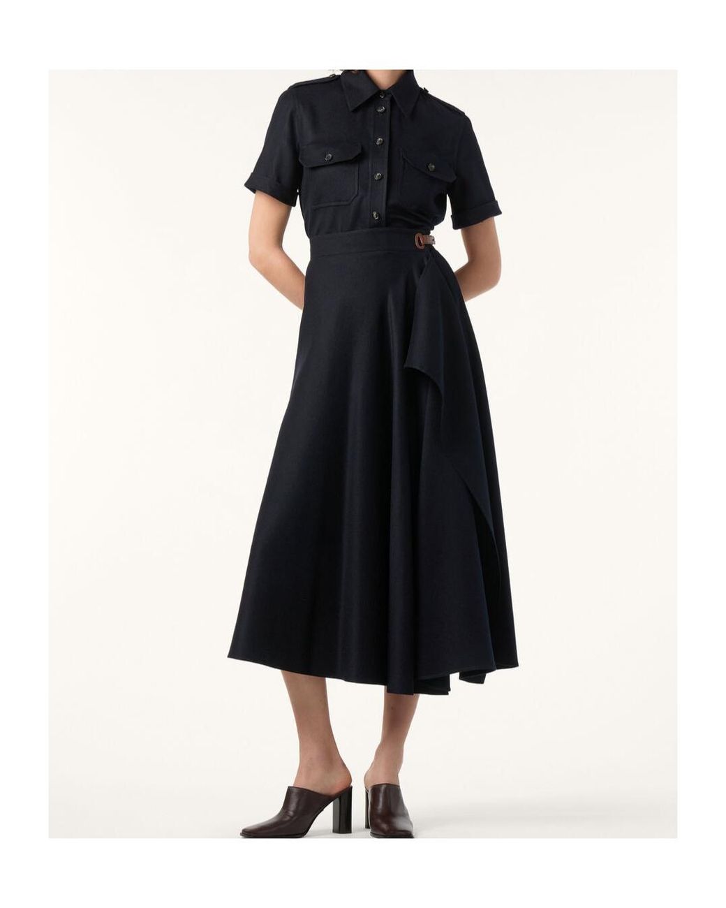 Loro Piana Blue Royal Lightness Skirt